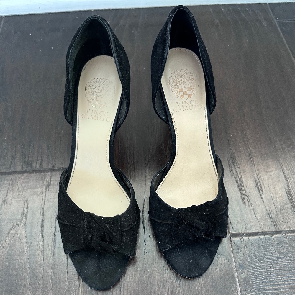 Vince Camuto women’s open toes heels sandals deep black size 9